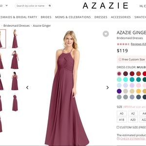 Azazie mulberry bridesmaid dress